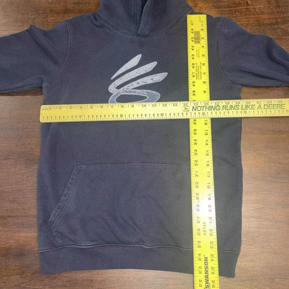 Under Armour Steph Curry NBA Warrior Splash Black Hoodie Graphic Logo - Youth XL